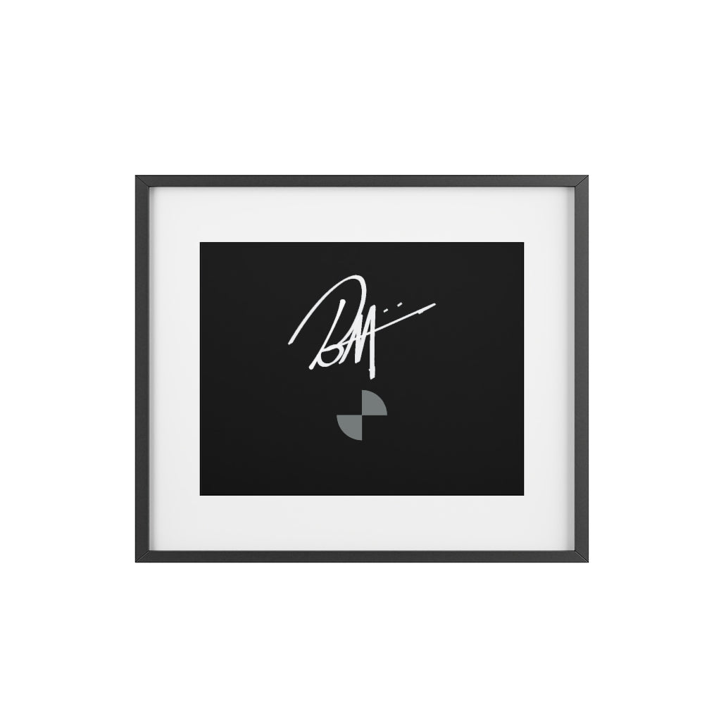 {BMA SIGNATURE} Framed Poster, Matte