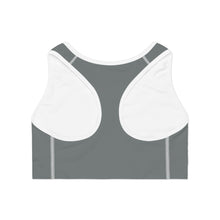Load image into Gallery viewer, [BMA] GREY/WHITE Sports Bra (AOP)
