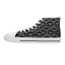 Load image into Gallery viewer, [GEOMETRIC INDIGO] {CUSTOM BMA} Women's High Top Sneakers
