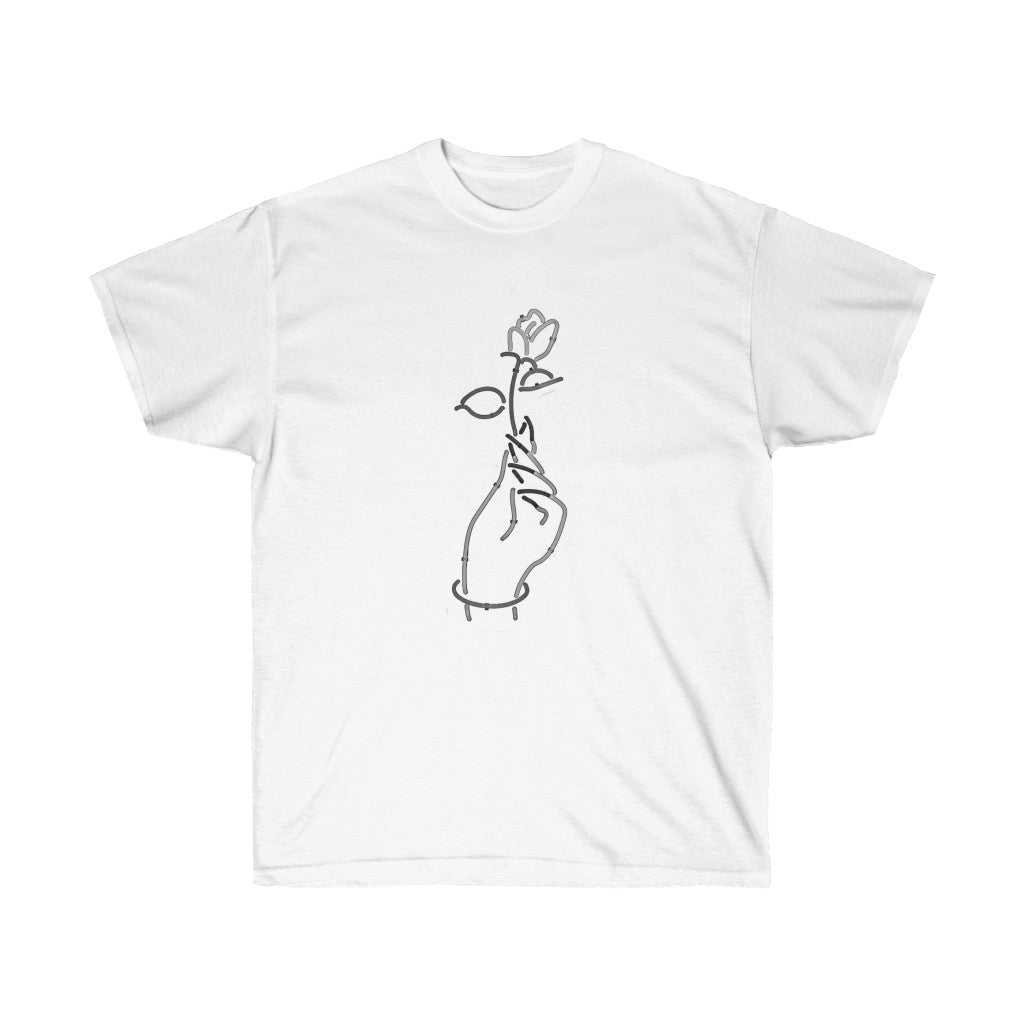 [ROSE] BLACK/WHITE Unisex Ultra Cotton Tee