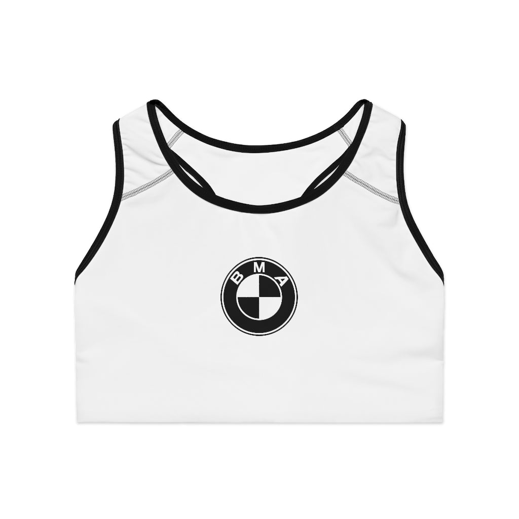 [BMA] WHITE Sports Bra (AOP)