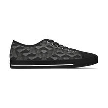 Load image into Gallery viewer, [GEOMETRIC INDIGO] {CUSTOM BMA} Women's Low Top Sneakers
