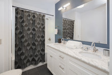 Load image into Gallery viewer, [GEOMETRIC INDIGO] Shower Curtain
