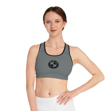 Load image into Gallery viewer, [BMA] GREY/BLACK Sports Bra (AOP)
