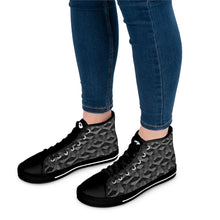 Load image into Gallery viewer, [GEOMETRIC INDIGO] {CUSTOM BMA} Women's High Top Sneakers
