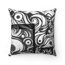 Load image into Gallery viewer, [IN WAVES] Faux Suede Square Black and White Pillow Case
