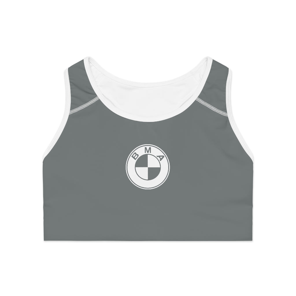[BMA] GREY/WHITE Sports Bra (AOP)