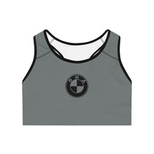Load image into Gallery viewer, [BMA] GREY/BLACK Sports Bra (AOP)
