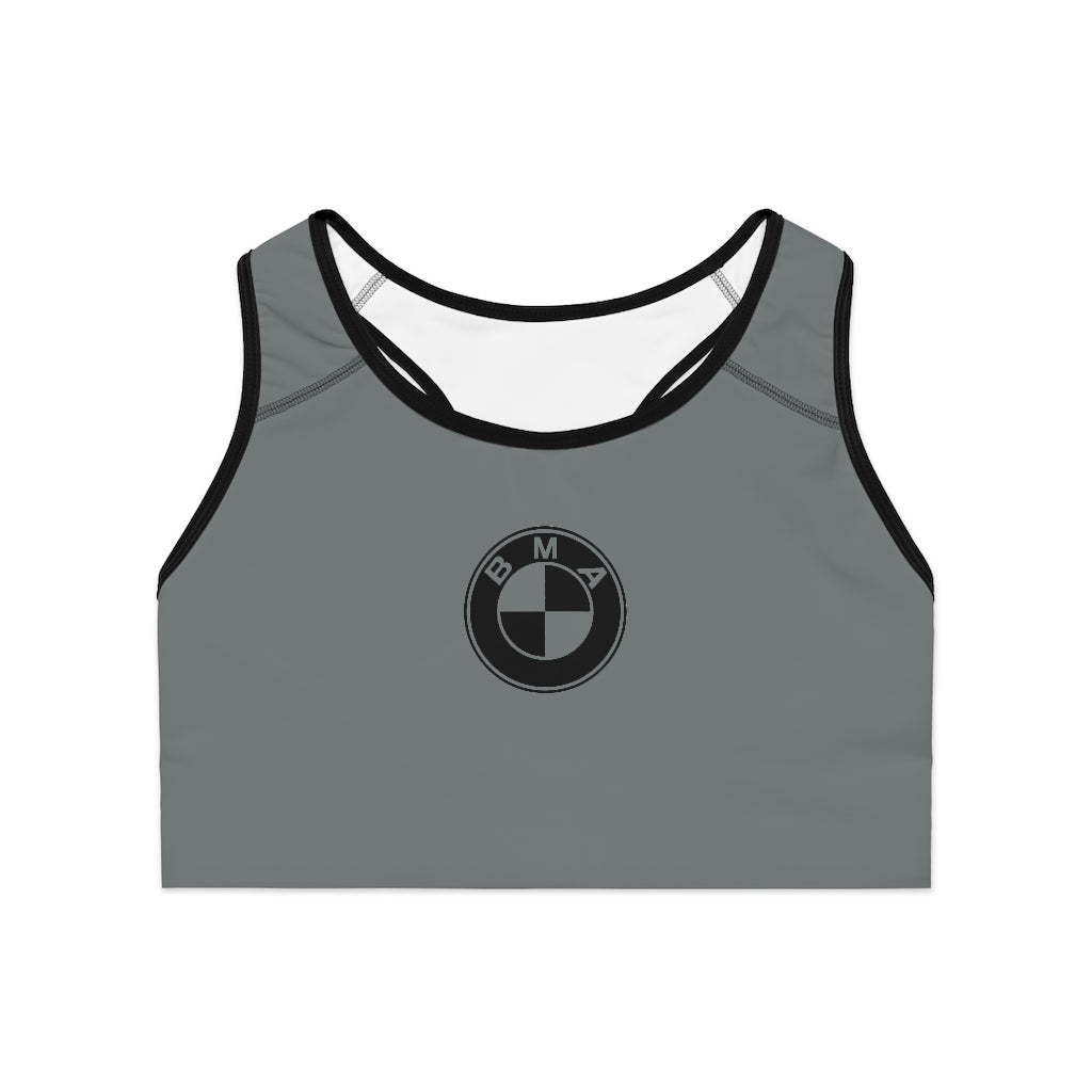 [BMA] GREY/BLACK Sports Bra (AOP)
